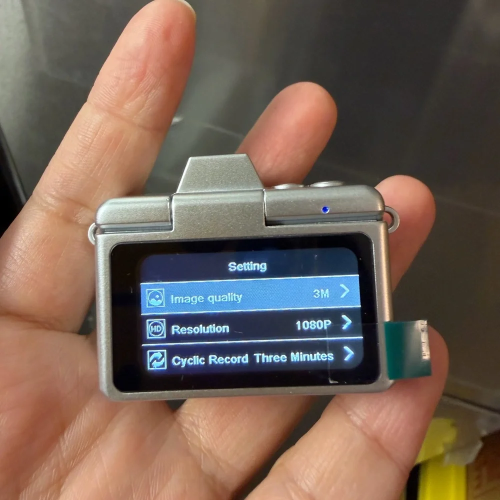 Black mini Digital Camera with Flip Screen